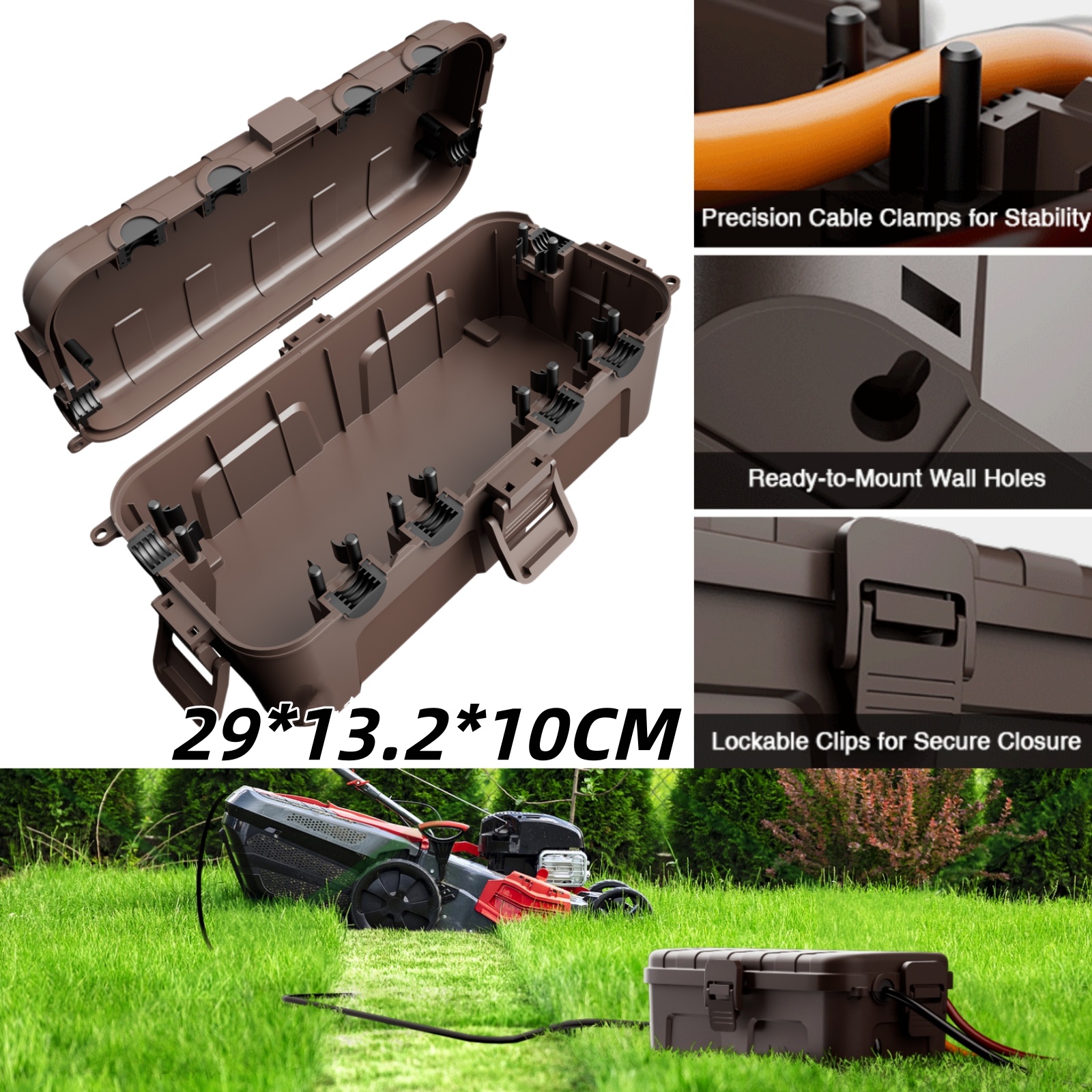 Outdoor Use Power Strip - Medium Waterproof Electrical Box Cable Organizer