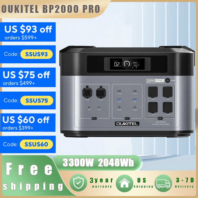 Outdoor Power Source - OUKITEL BP2000 PRO Portable Power Station