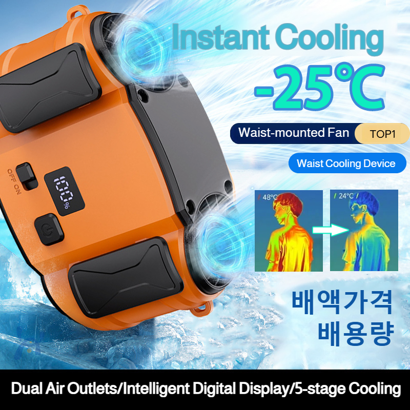 Outdoor Power Timer - Outdoor Double Air Outlet Fan Portable