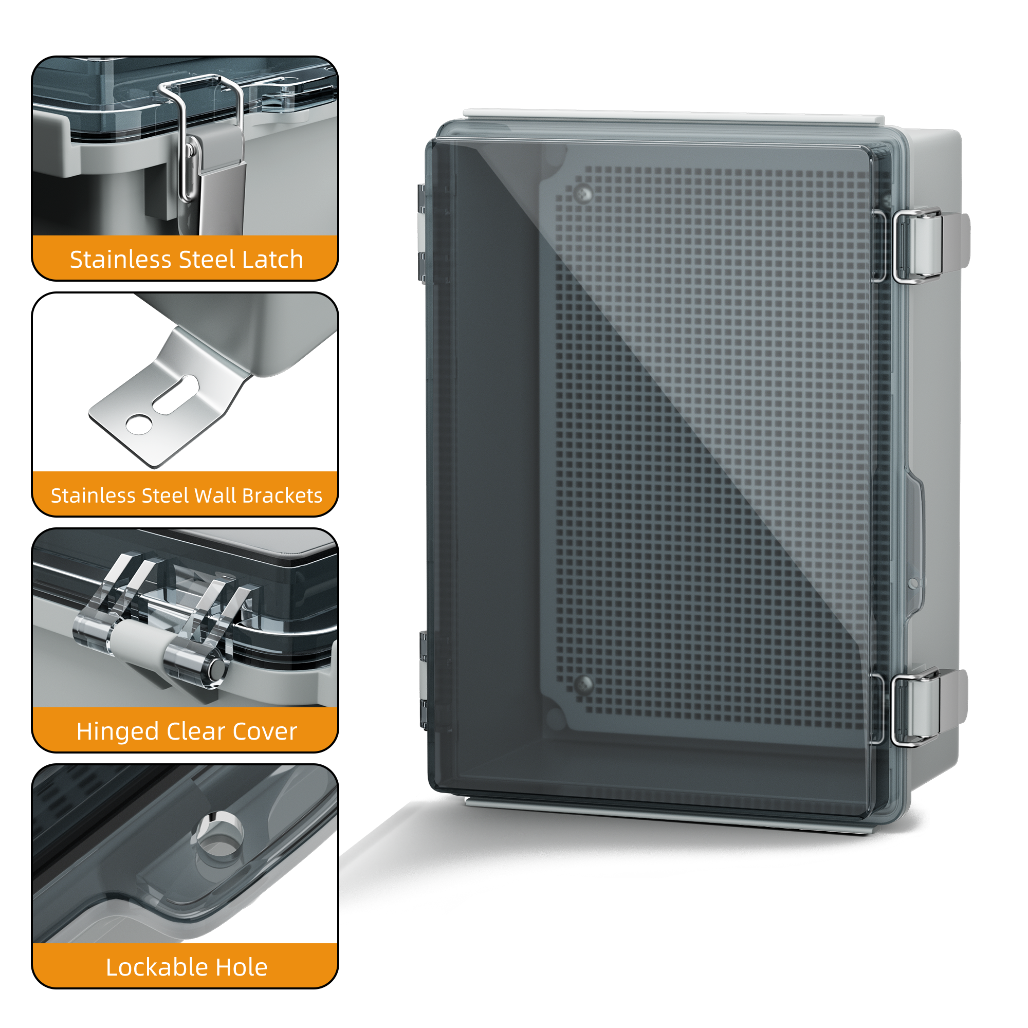 Outdoor Power Board Box - Clear Electrical Enclosure Box Outdoor Plastic
