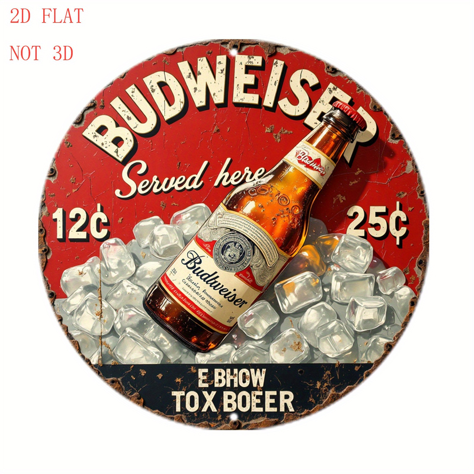 1pc Vintage Beer Logo Metal Wa - Outdoor Power Bar のレビューと価格