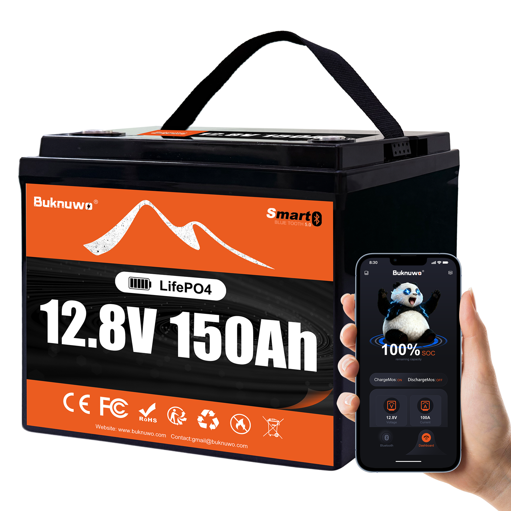 Buknuwo Smart 12V/12.8V 150Ah  - Outdoor Power Source のレビューと価格