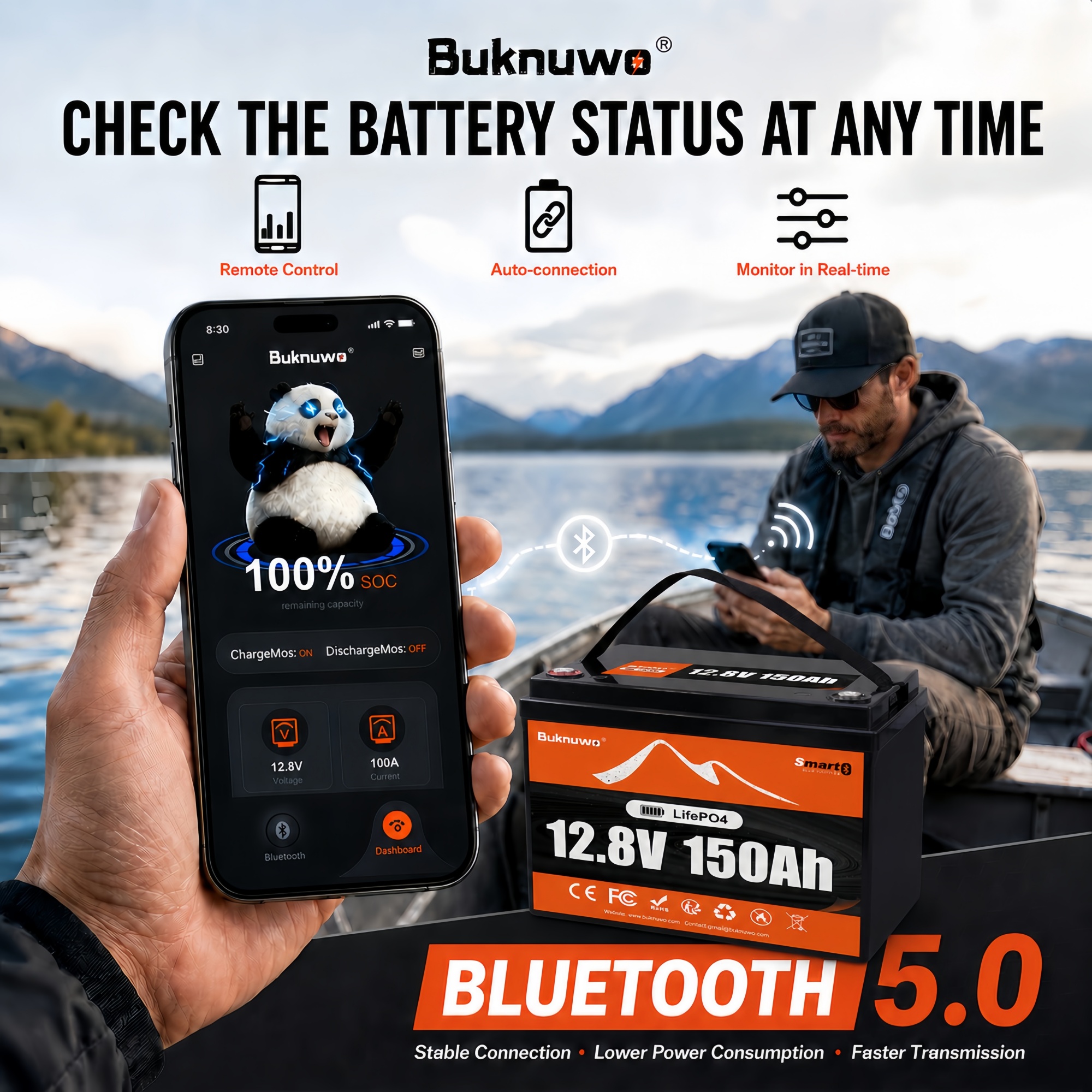 Buknuwo Smart 12V/12.8V 150Ah  - Outdoor Power Source のレビューと価格