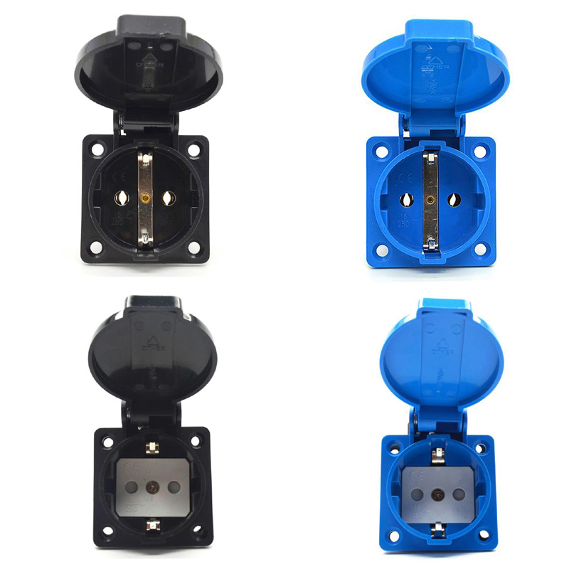 Black Blue Round Cover 50*50mm - Outdoor Power Inlet Box のレビューと価格