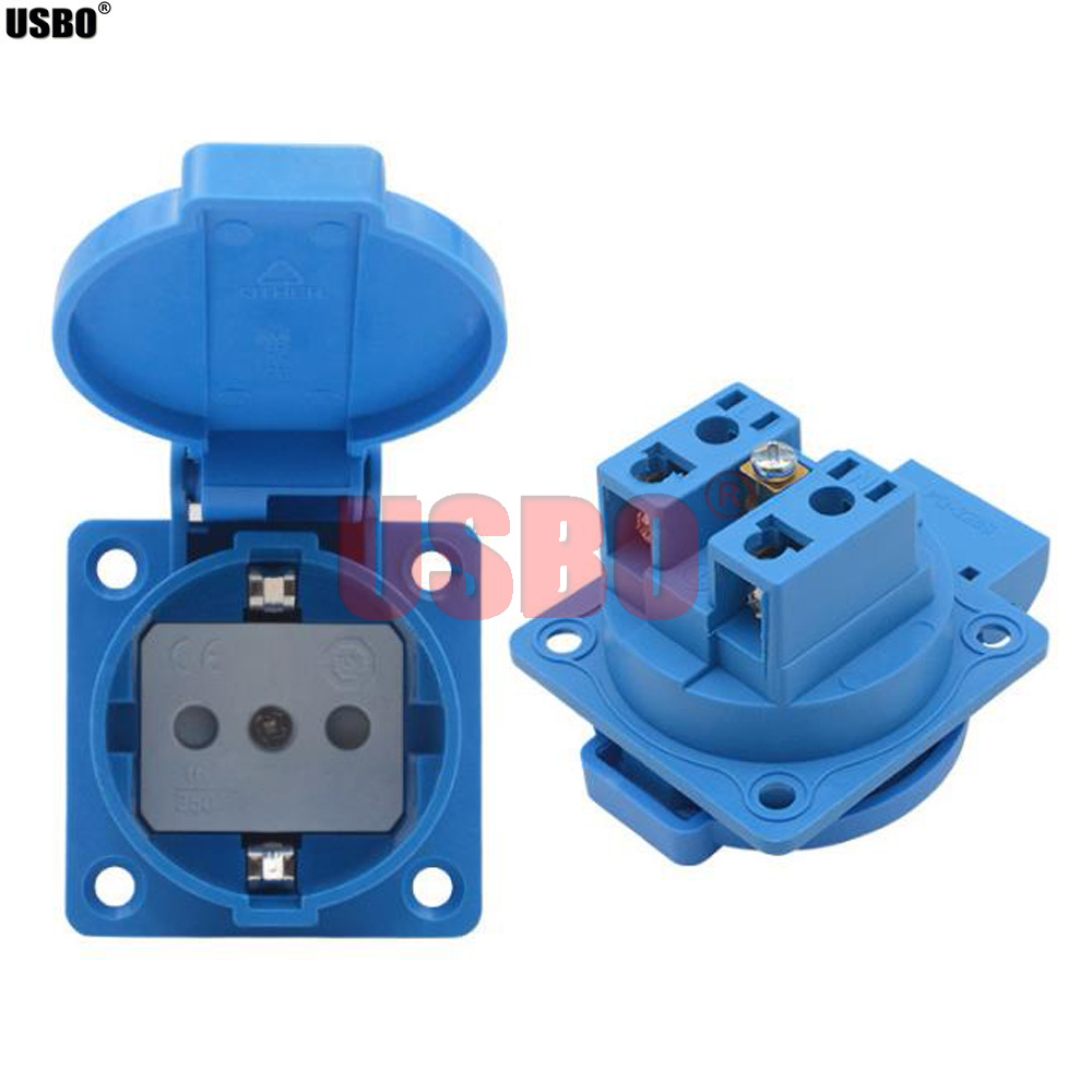 Black Blue Round Cover 50*50mm - Outdoor Power Inlet Box のレビューと価格