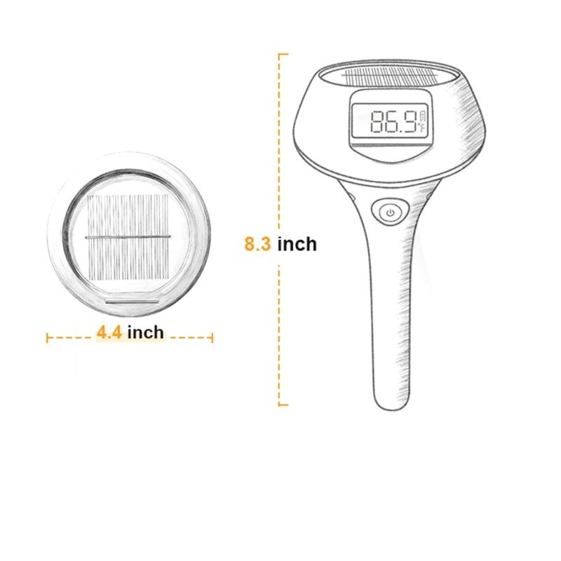 Solar Powered Pool Thermograph - Outdoor Power For Hot Tub のレビューと価格