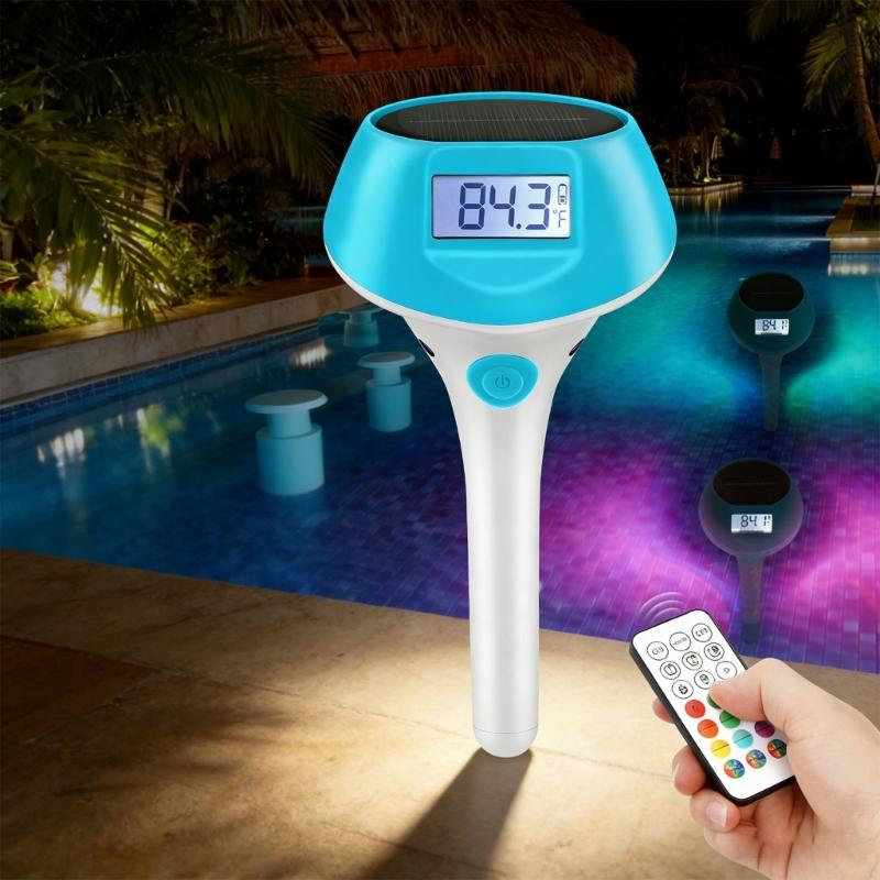 Solar Powered Pool Thermograph - Outdoor Power For Hot Tub のレビューと価格