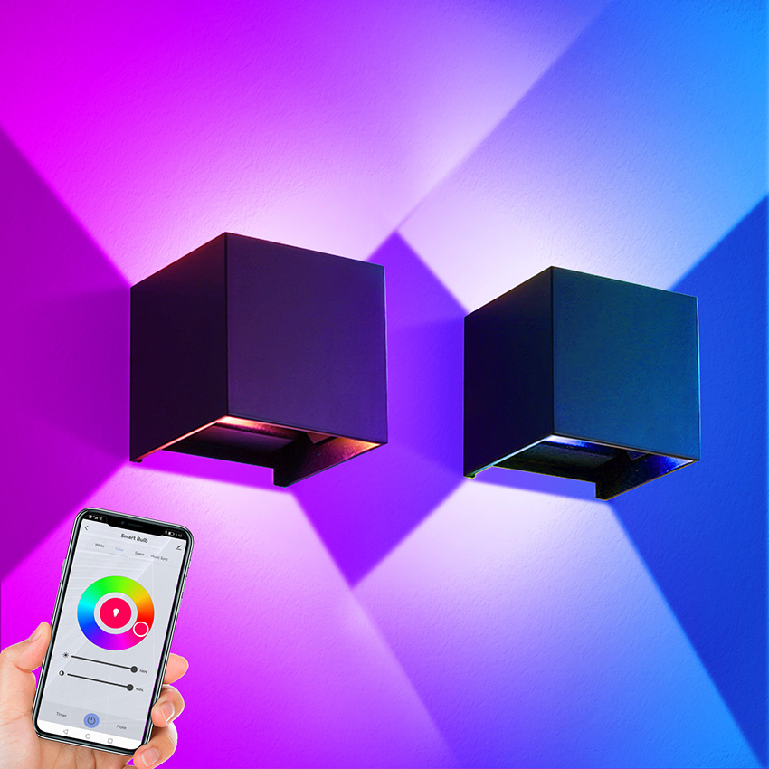 12W LED Outdoor Wall Light RGB - Outdoor Power Point Zigbee のレビューと価格