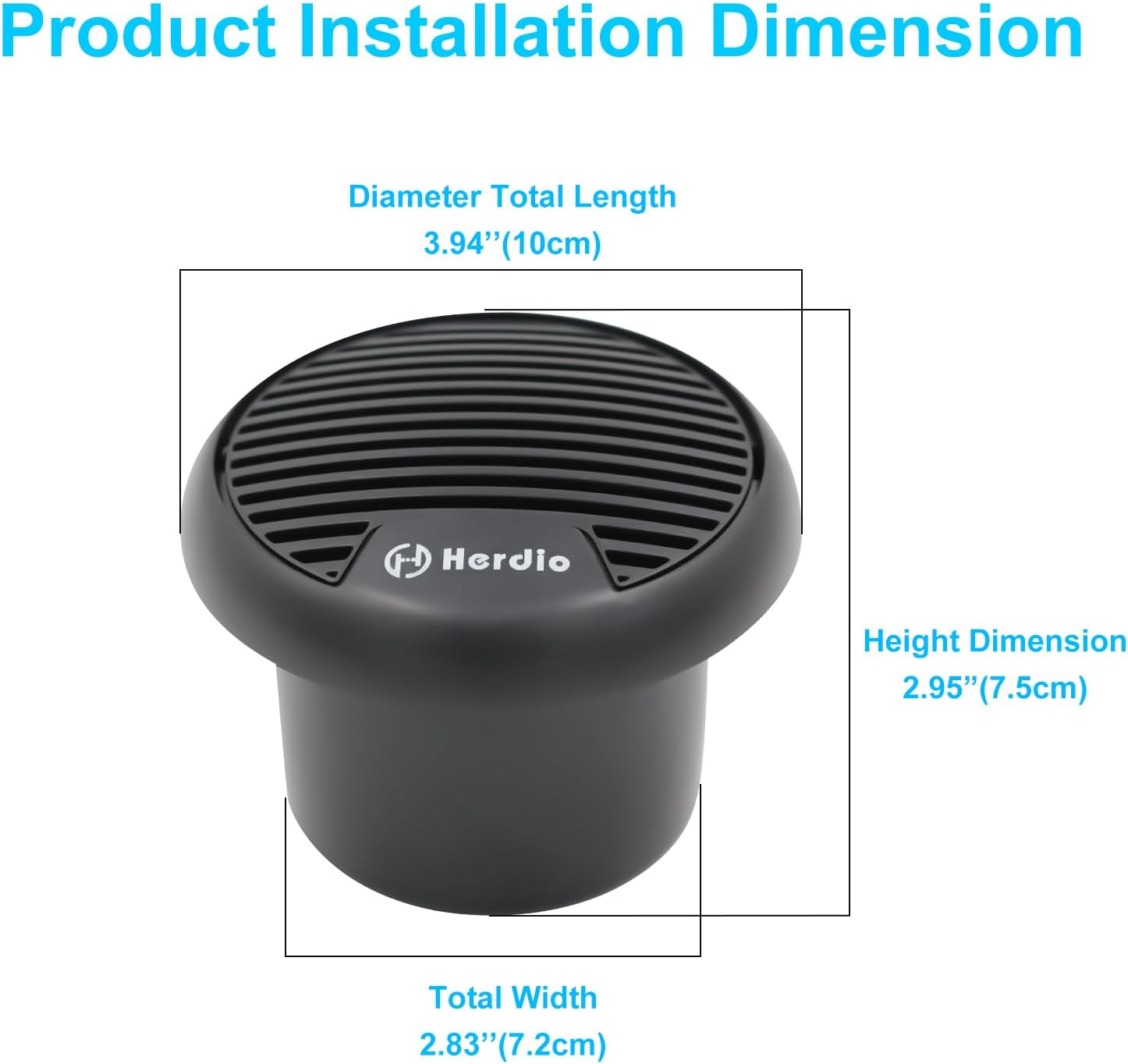 Herdio 2PCS 3'' Bluetooth Mari - Outdoor Power For Hot Tub のレビューと価格