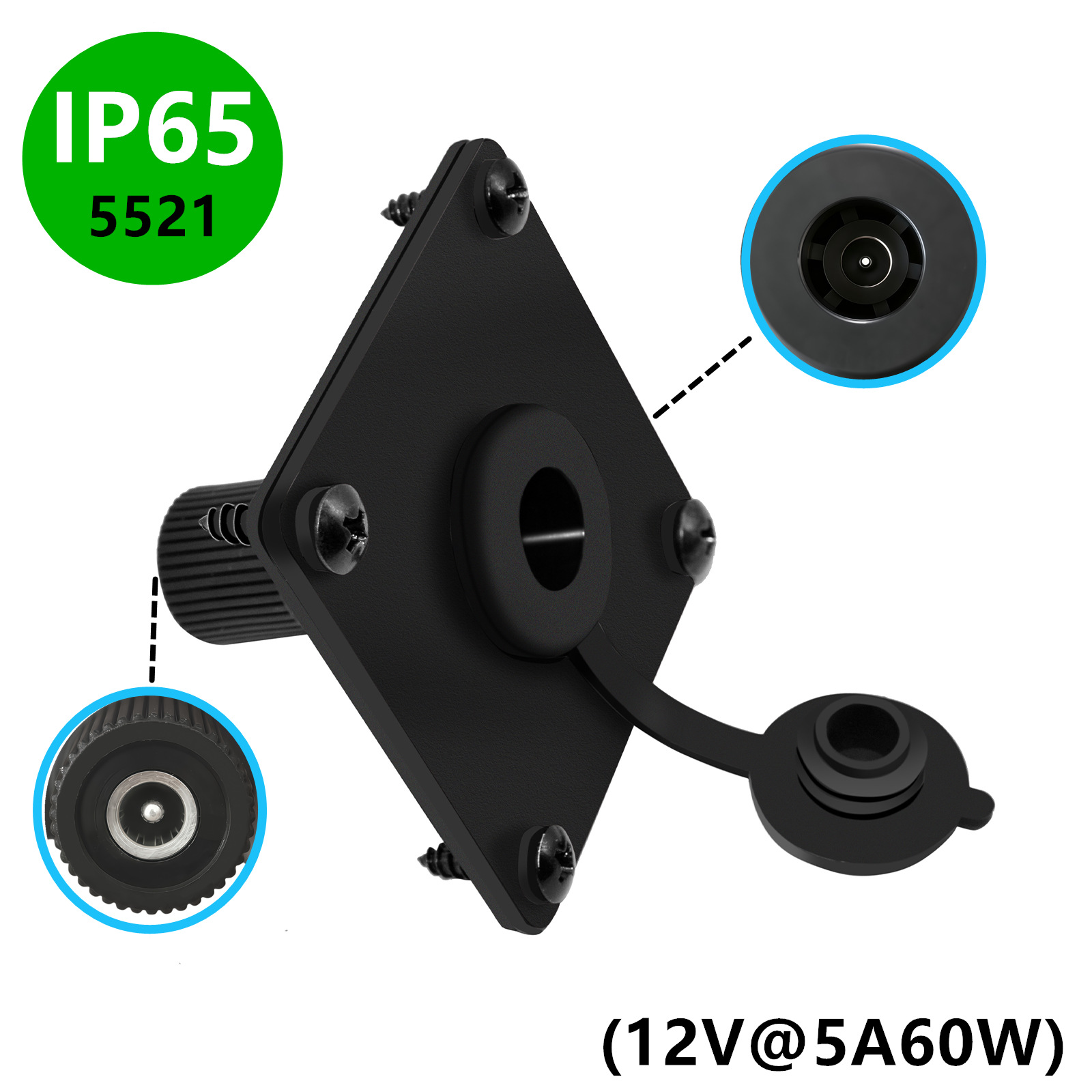 IP65 Waterproof DC5521 Panel M - Outdoor Power Jack のレビューと価格