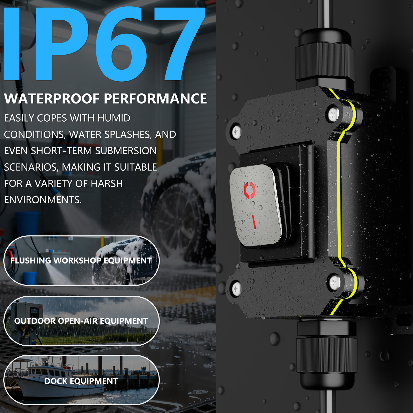 FILN 30A Waterproof Rocker Swi - Outdoor Power Bar のレビューと価格