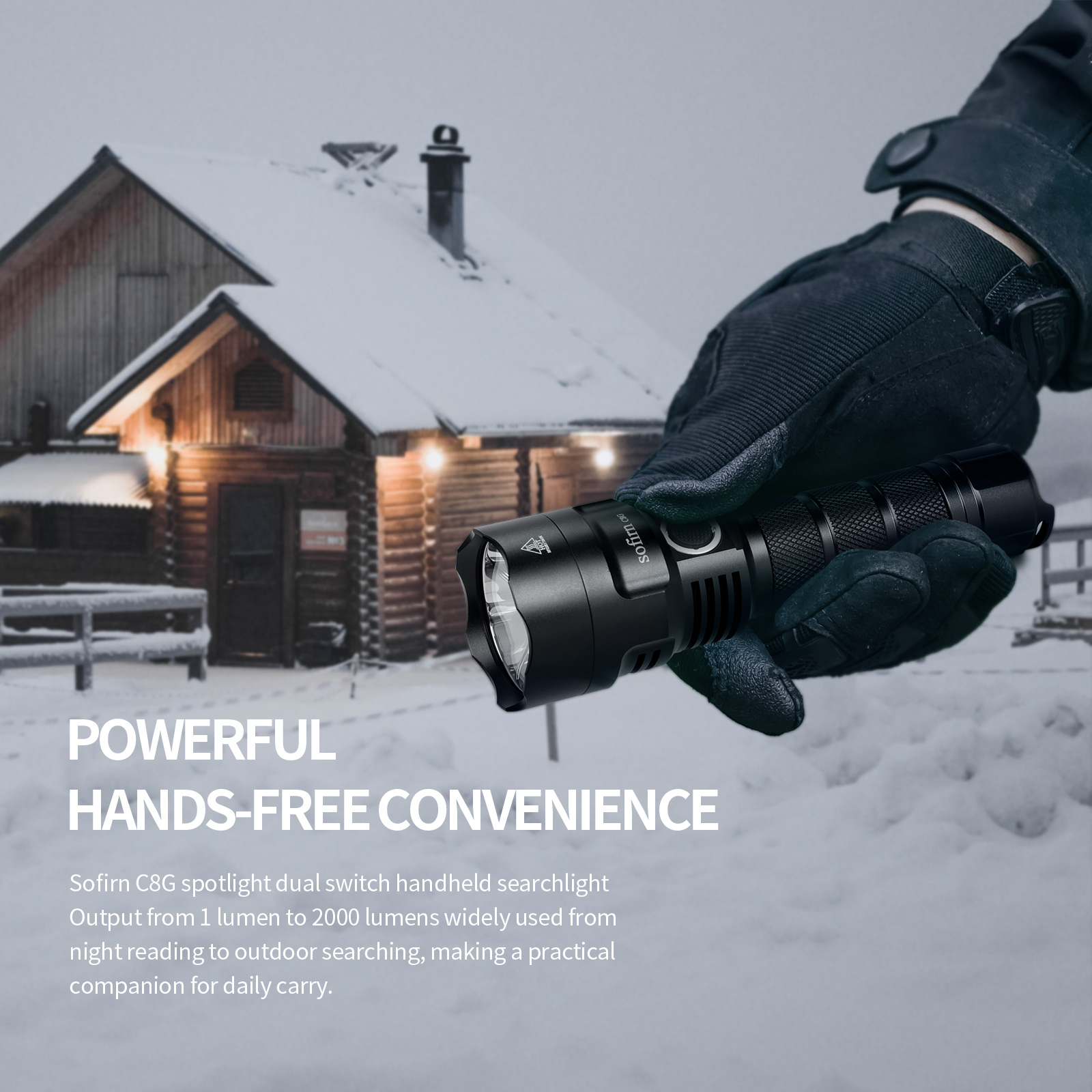 SOFIRN C8G Powerful LED Flashl - Outdoor Power Group のレビューと価格