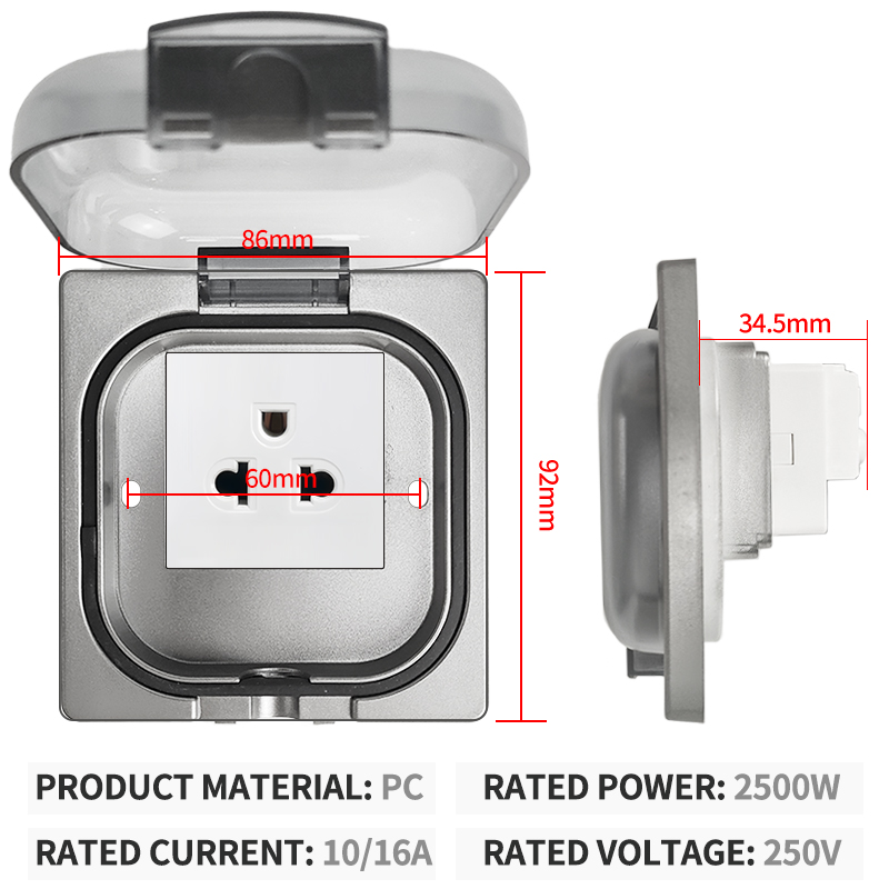 IP65 Waterproof Outdoor Socket - Outdoor Power Inlet Box のレビューと価格