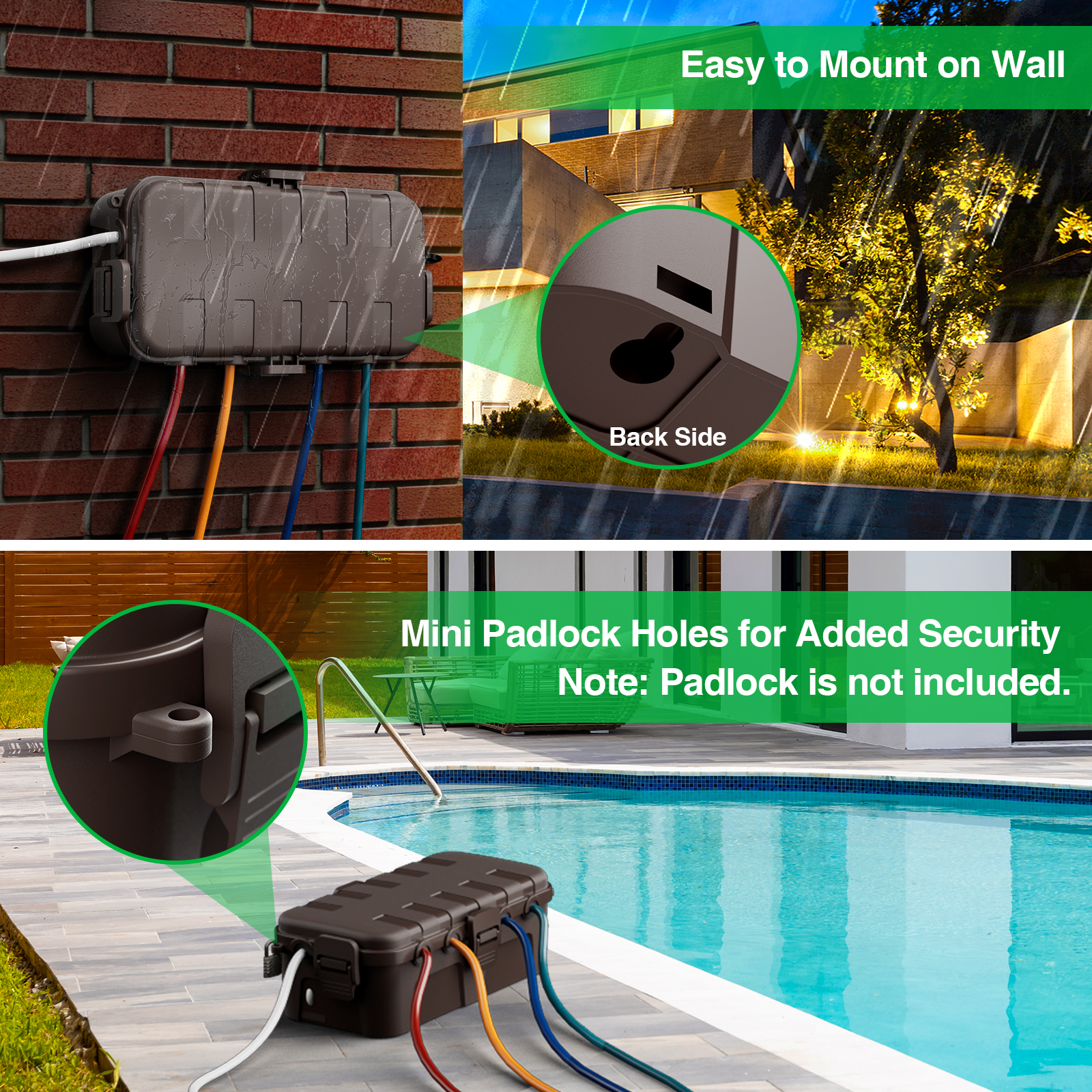 Medium Waterproof Electrical B - Outdoor Use Power Strip のレビューと価格