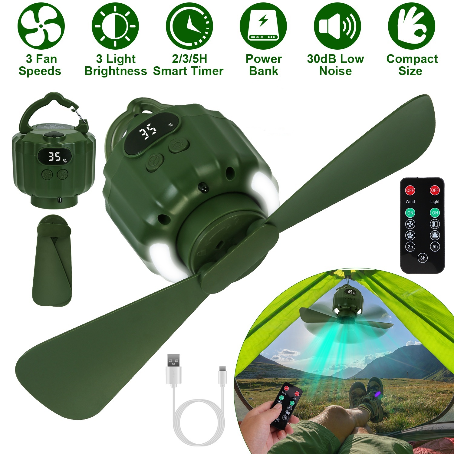 5200mAh 10400mAh 3-in-1 Campin - Outdoor Power Timer のレビューと価格