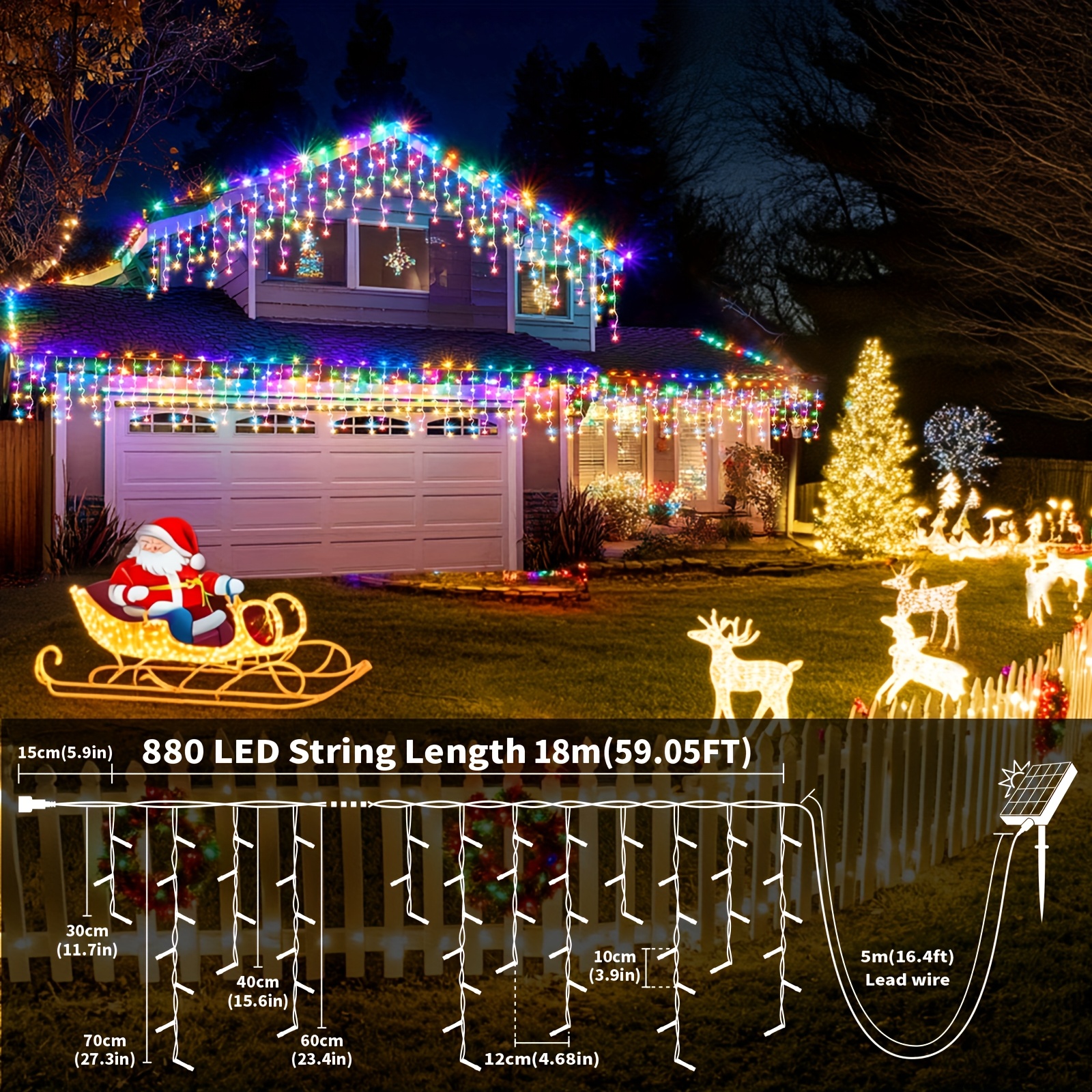 Solar-Powered Outdoor Icicle L - Outdoor Power Timer のレビューと価格