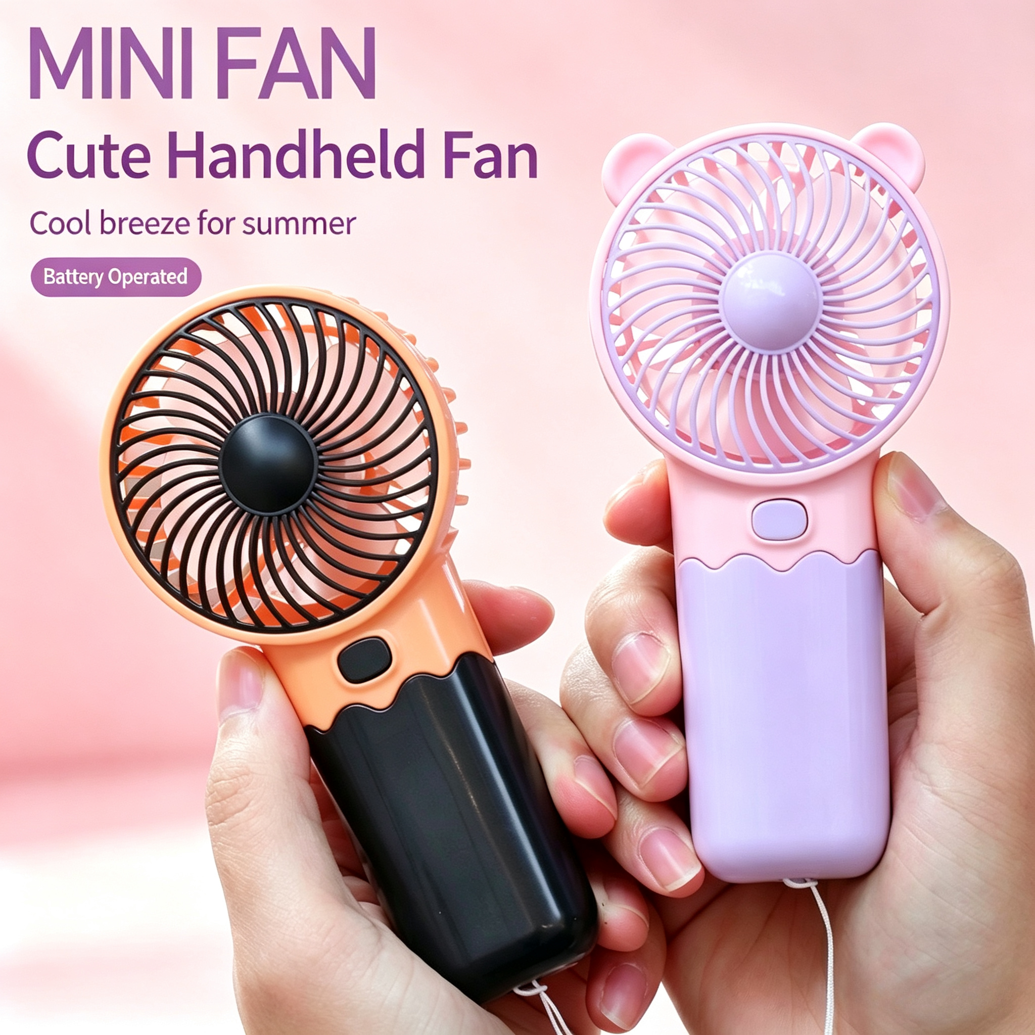 Mini Handheld Fan Portable Han - Outdoor Power Timer のレビューと価格