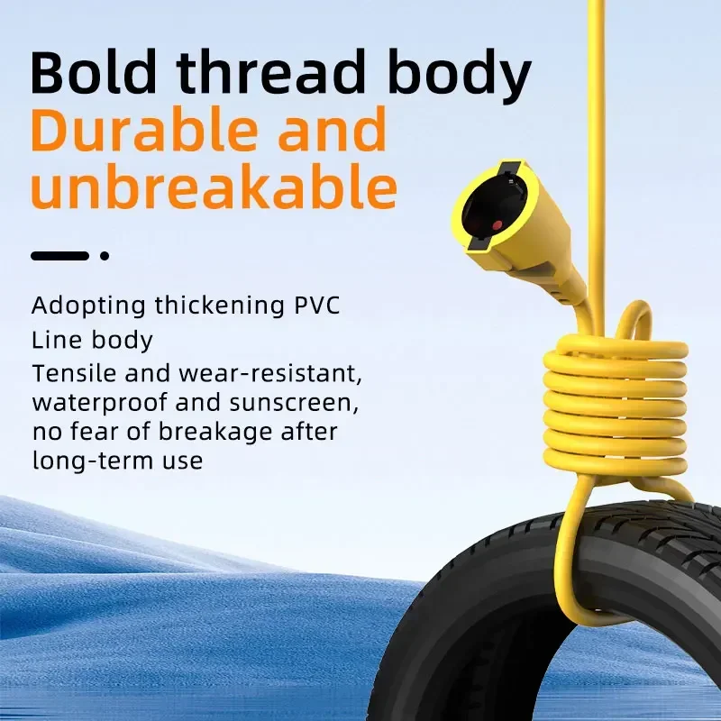 16A EU Schuko Extension Cord 4 - Outdoor Use Power Strip のレビューと価格