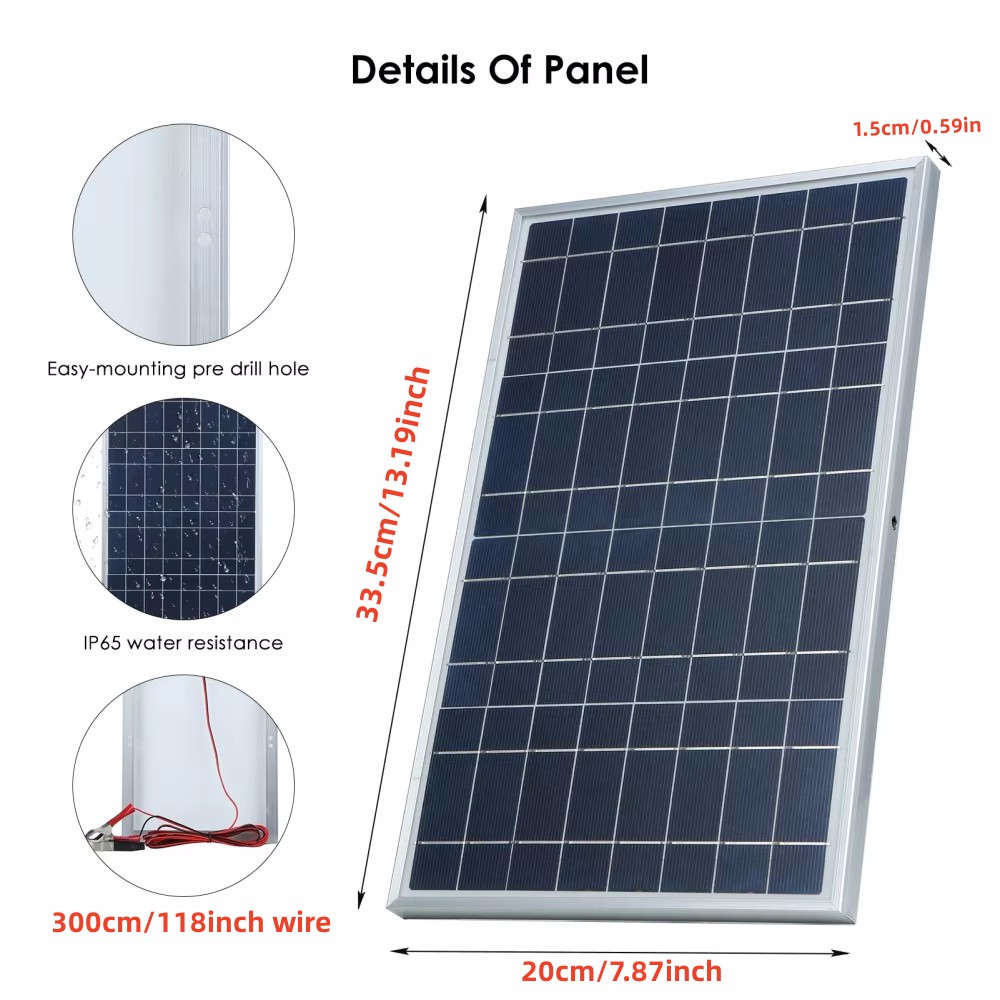 35W Solar Panel Kit Complete 1 - Outdoor Power Source のレビューと価格