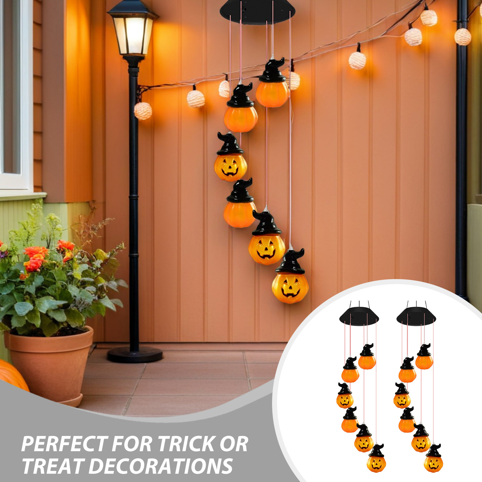 2Pcs Solar Powered Pumpkin Win - Outdoor Power Jack のレビューと価格