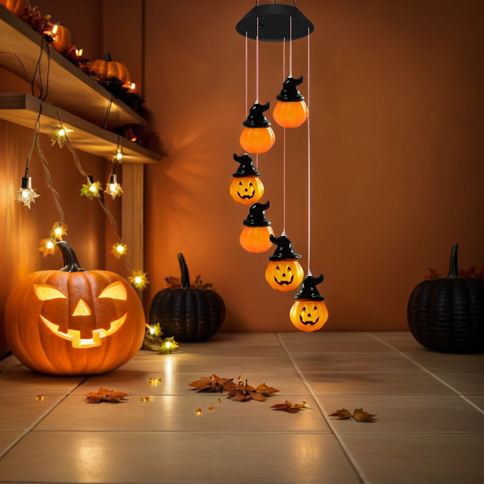 2Pcs Solar Powered Pumpkin Win - Outdoor Power Jack のレビューと価格