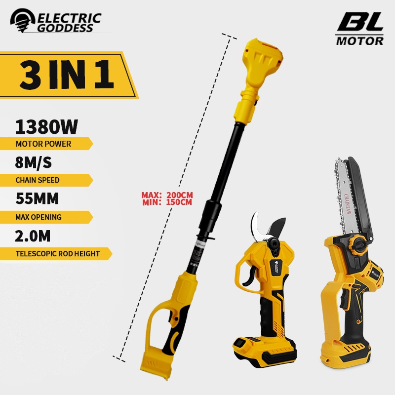 Brushless 6 Inch Electric Chai - Pole Saw Cordless のレビューと価格