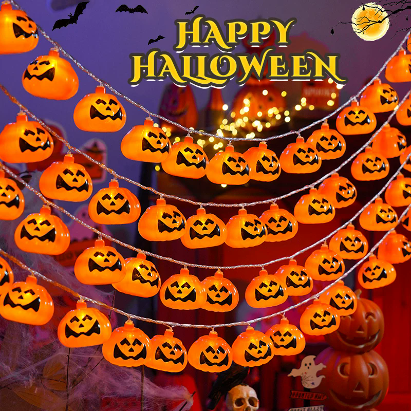 Halloween Pumpkin String Light - Outdoor Power Jack のレビューと価格