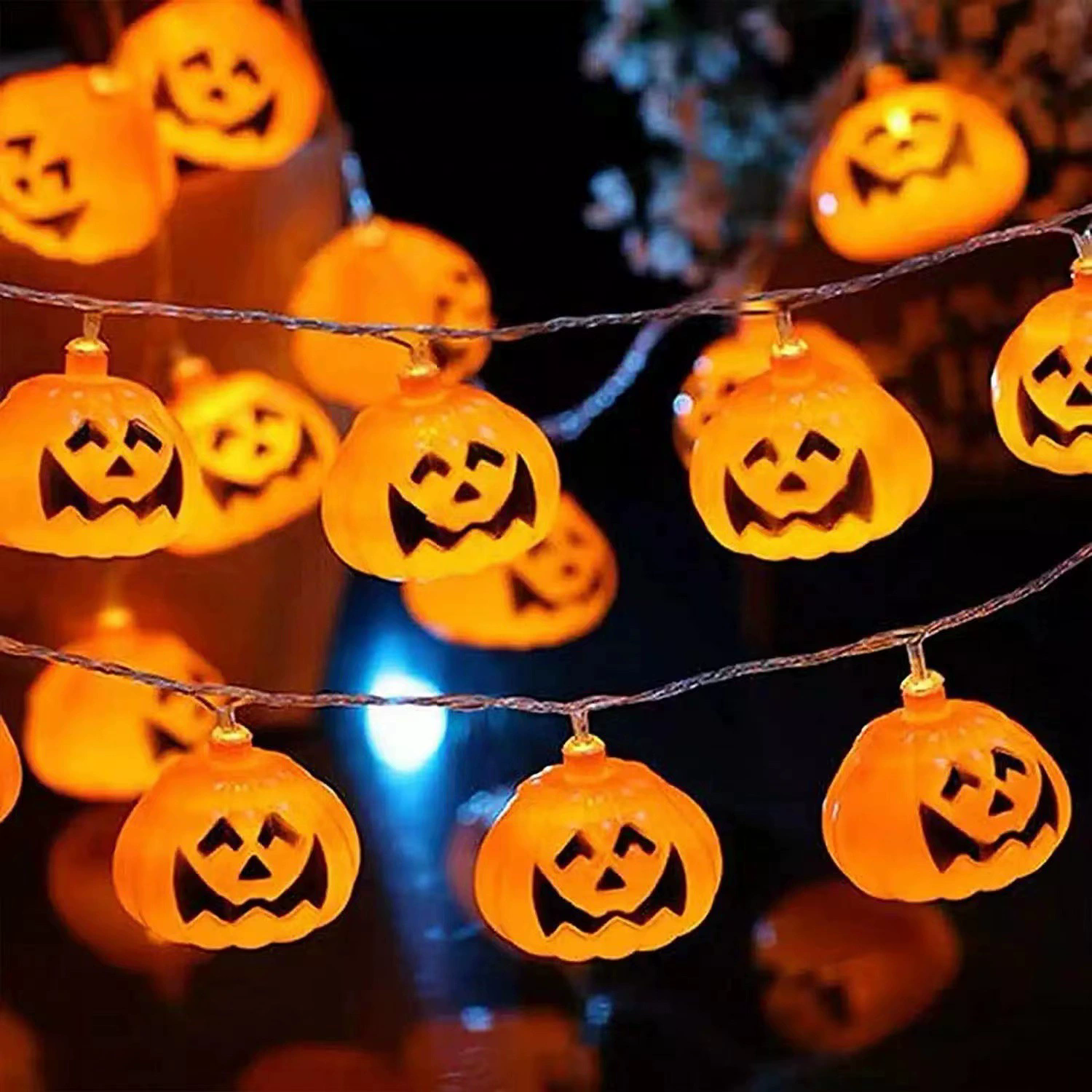 Halloween Pumpkin String Light - Outdoor Power Jack のレビューと価格