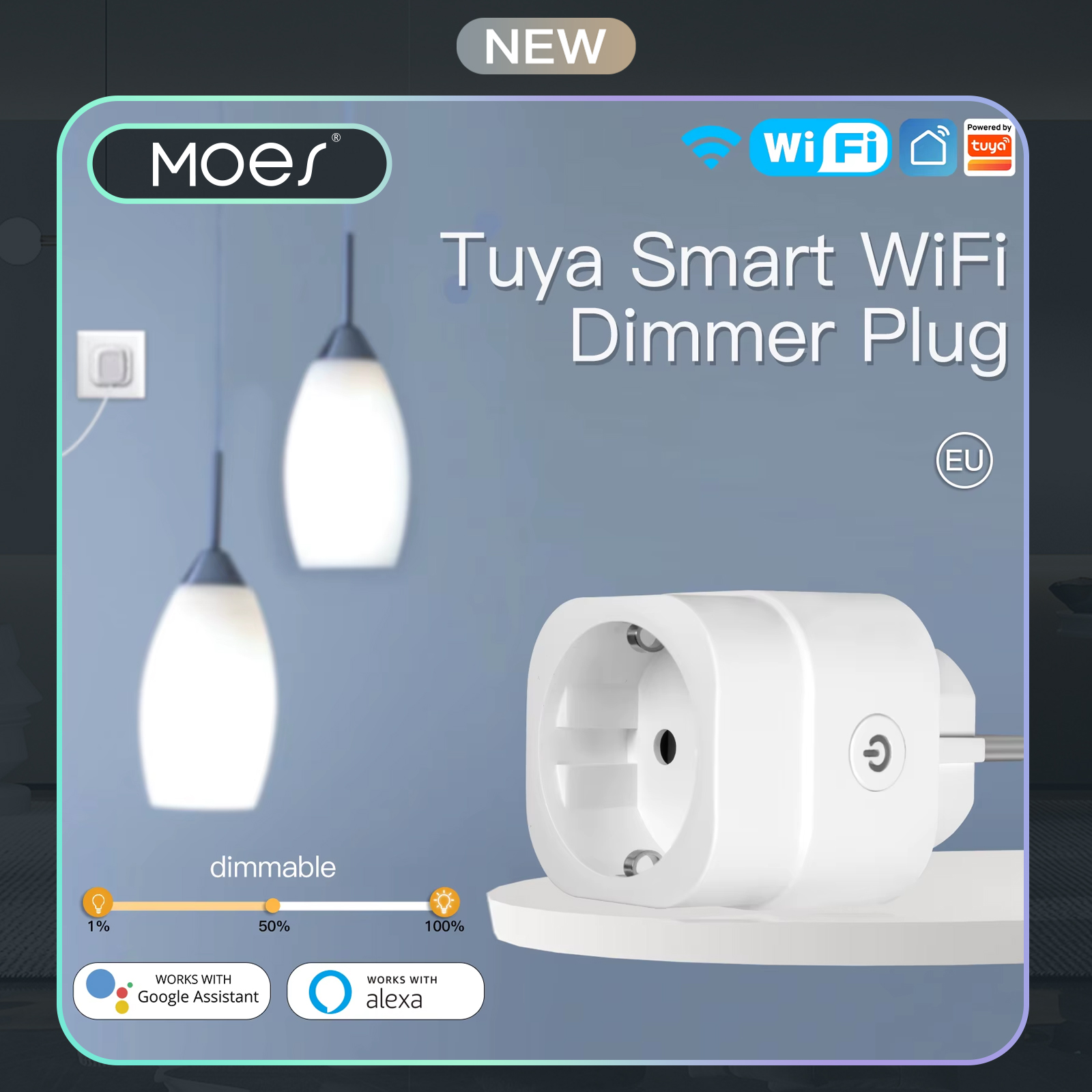 MOES Tuya WiFi Smart Plug Dimm - Outdoor Power Timer のレビューと価格