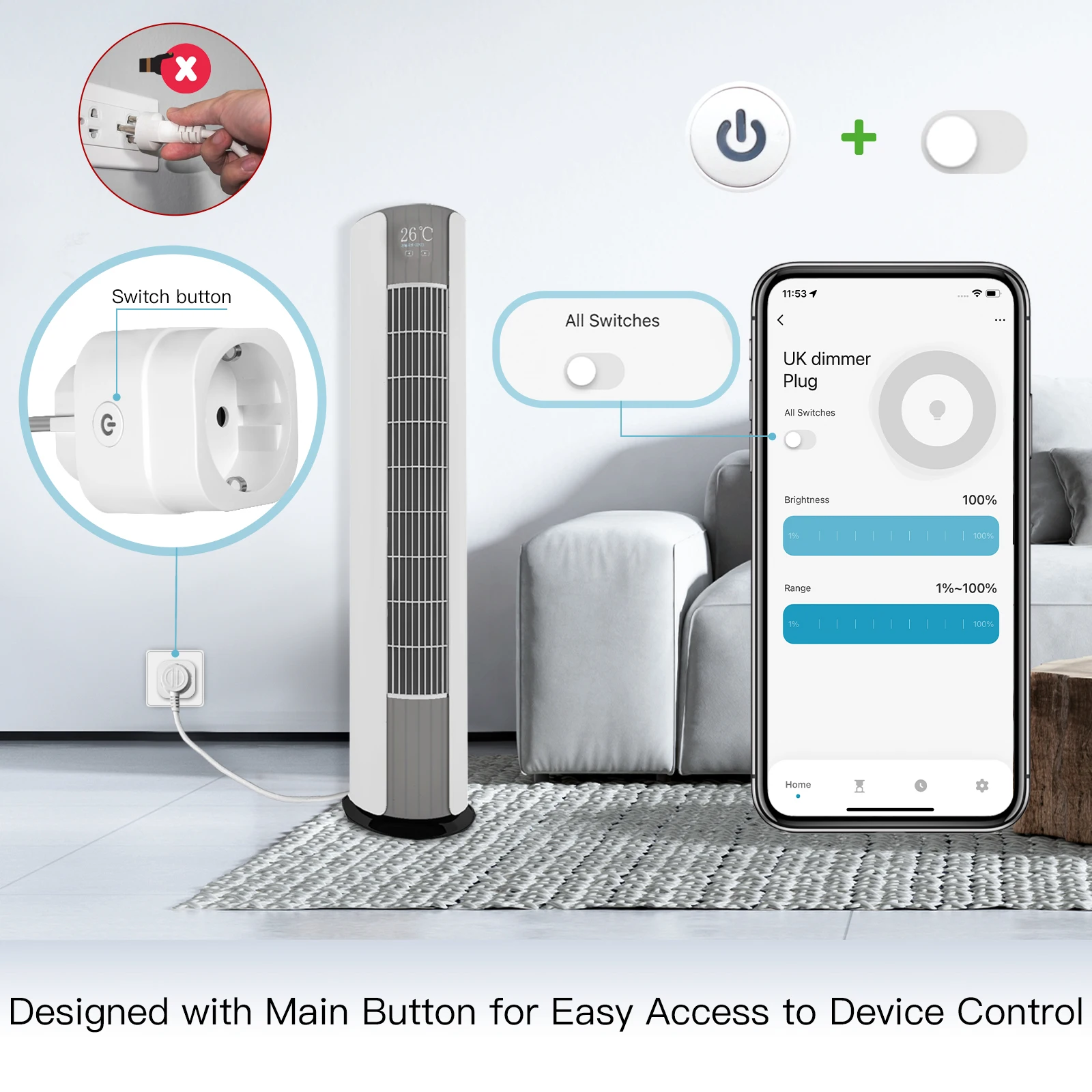 MOES Tuya WiFi Smart Plug Dimm - Outdoor Power Timer のレビューと価格