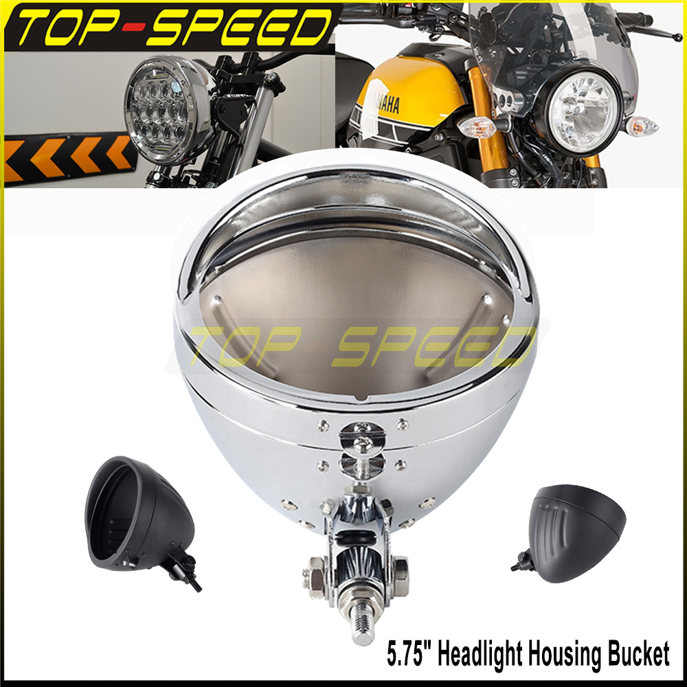 Black/Chrome Motorcycle Headla - Outdoor Power Products のレビューと価格
