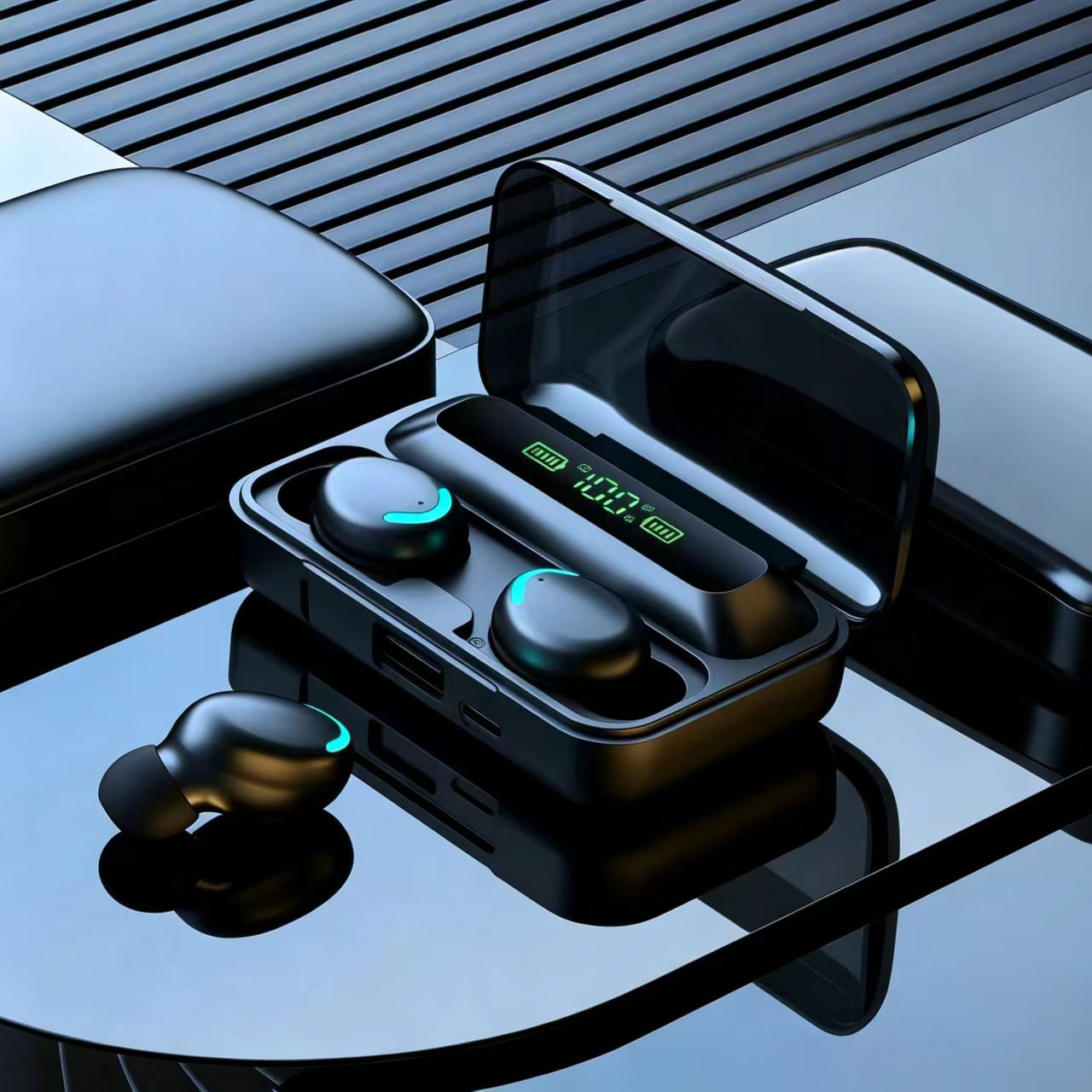 New TWS Bluetooth Earbuds 9D N - Outdoor Power Board Box のレビューと価格