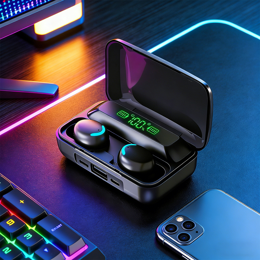 New TWS Bluetooth Earbuds 9D N - Outdoor Power Board Box のレビューと価格