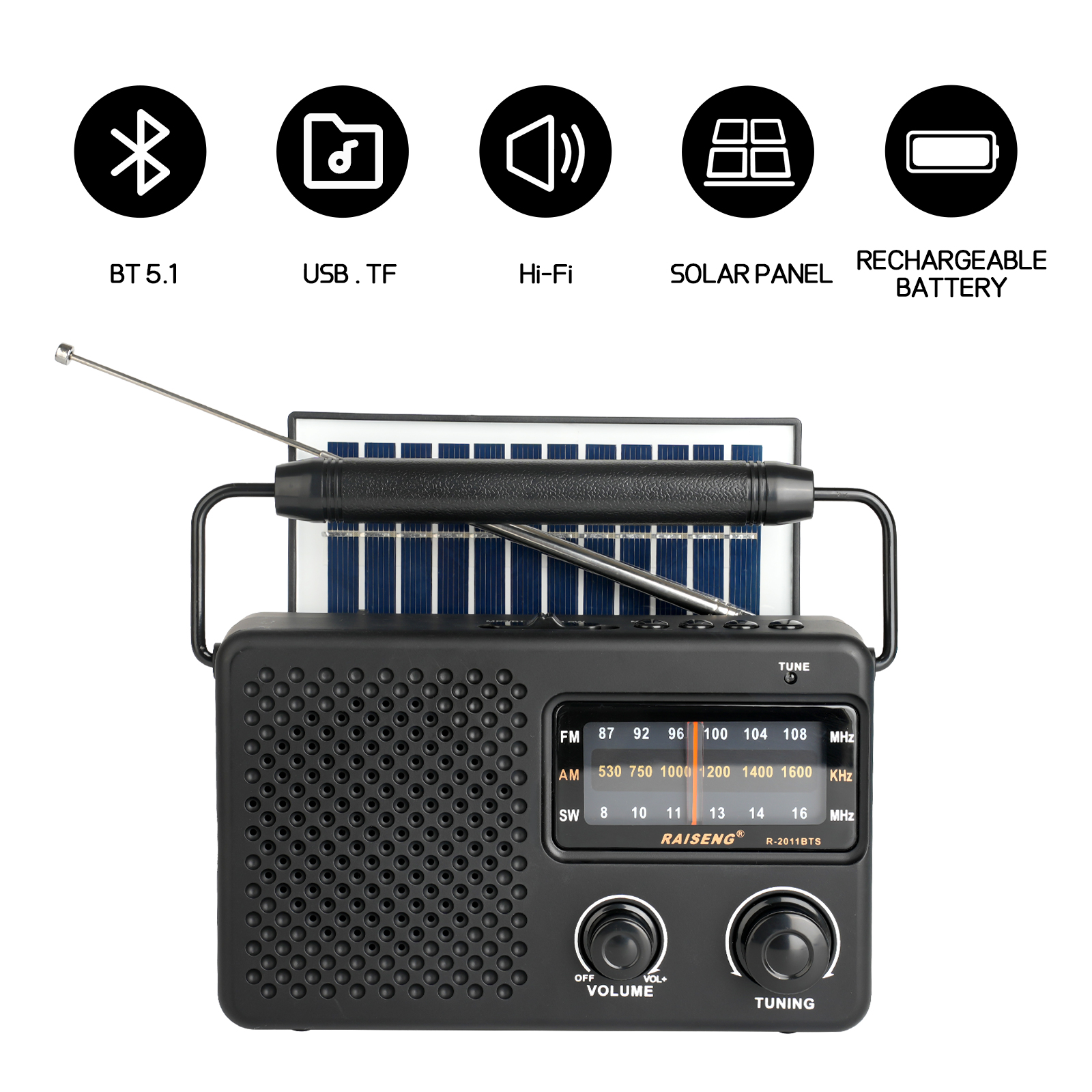 R-2011BTS portable radio AM FM - Outdoor Power Jack のレビューと価格
