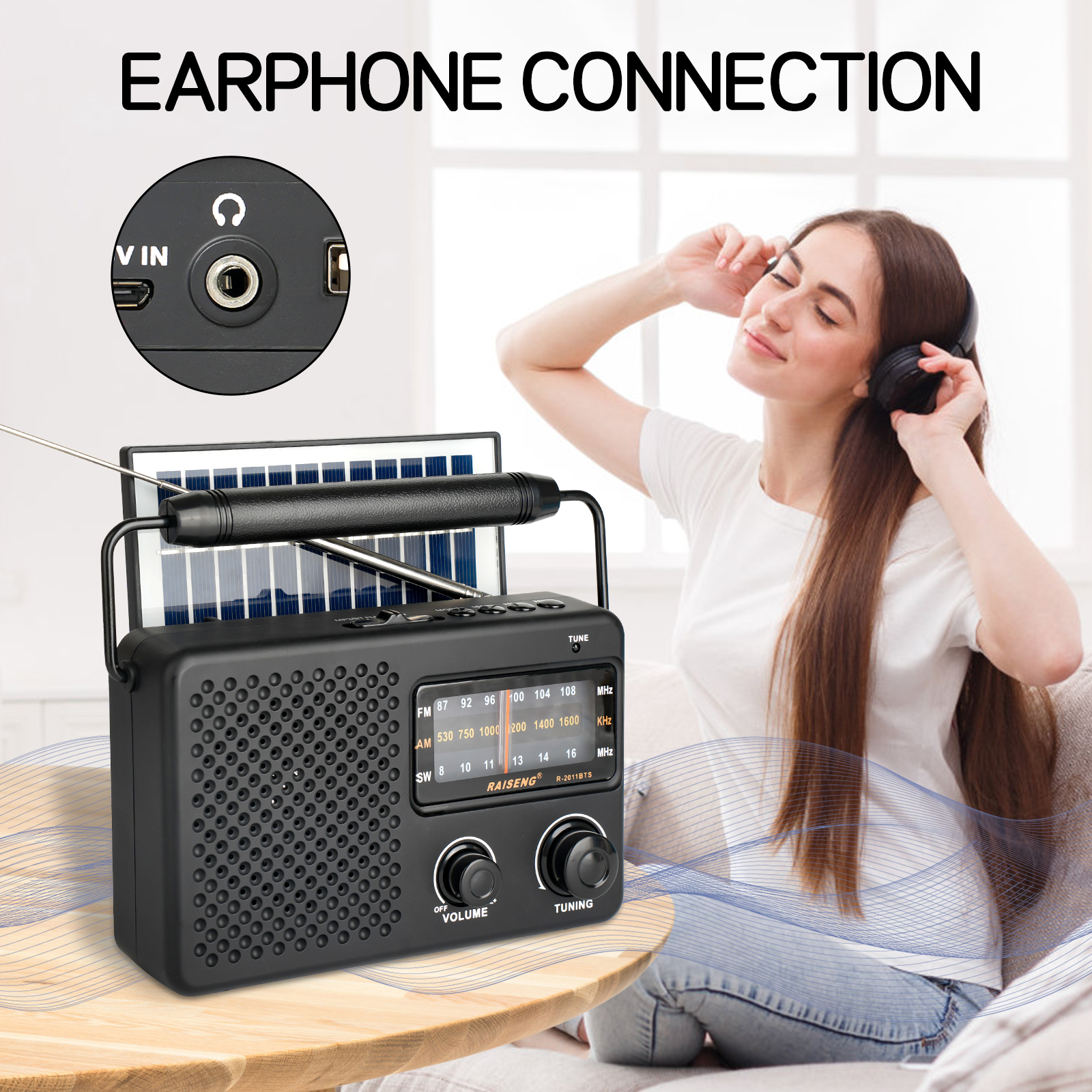 R-2011BTS portable radio AM FM - Outdoor Power Jack のレビューと価格