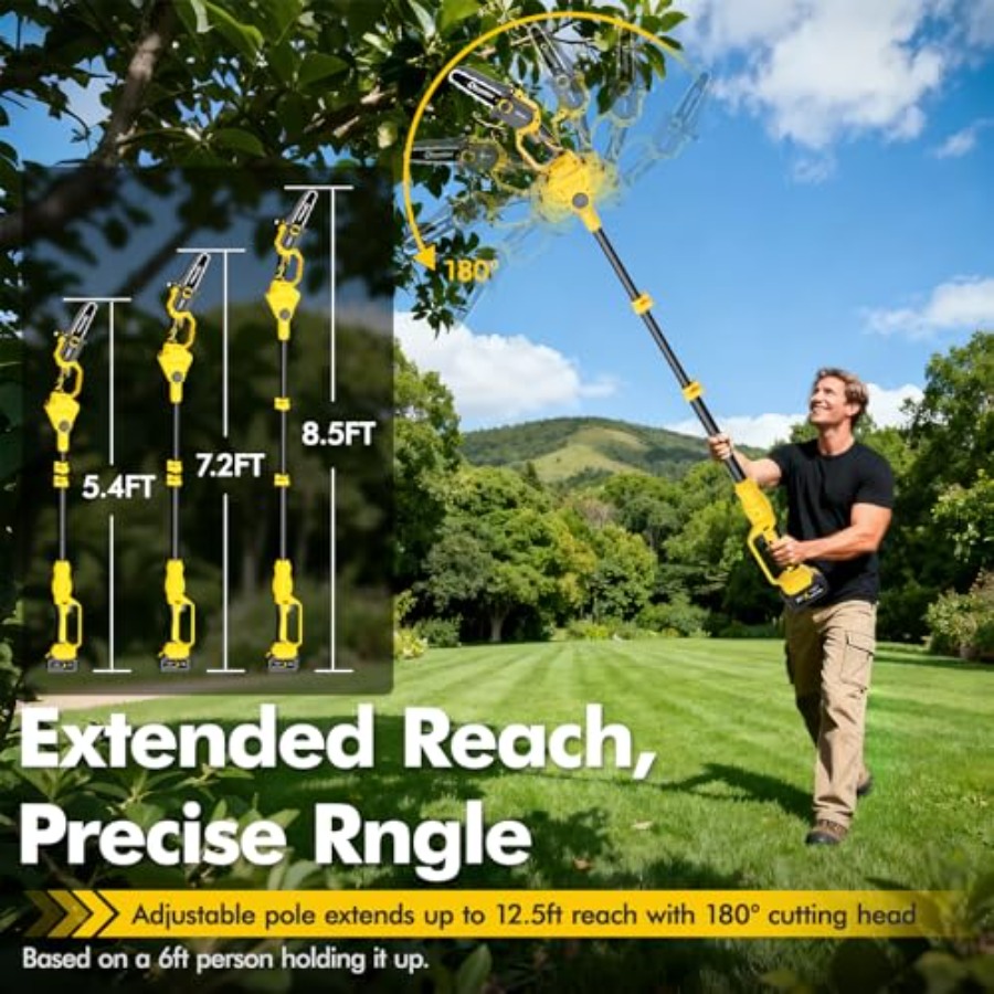Tree trimming pole saw, alumin - Pole Saw Cordless のレビューと価格